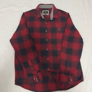 Lee Men's Casual Red and Black Checkered Shirt